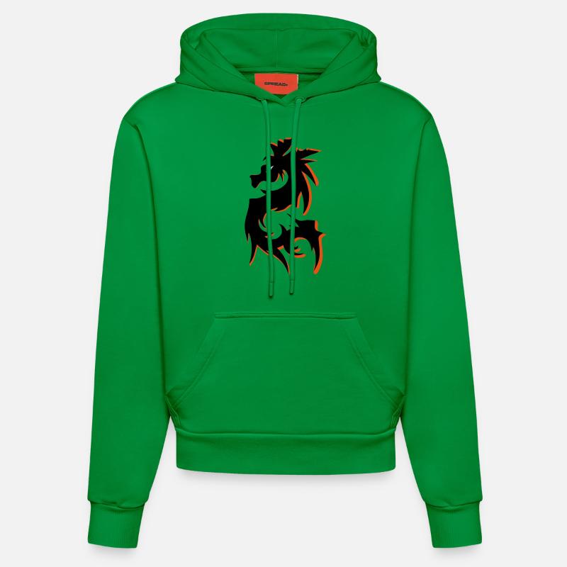 Dragon - Sweat à capuche bio ajusté fabriqué en UE - City Green