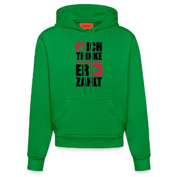 ich_trinke_er_zahlt_1f2 - Organic Fitted Hoodie Made in EU - City Green - Vorne