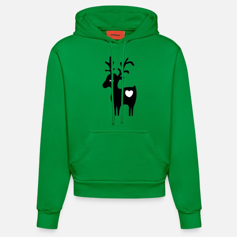 petit renne noir - Sweat à capuche bio ajusté fabriqué en UE - City Green