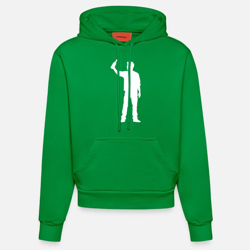 Silhouette de boisson - Sweat à capuche bio ajusté fabriqué en UE - City Green