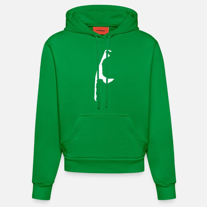 Sylt Silhouette - Sweat à capuche bio ajusté fabriqué en UE - City Green