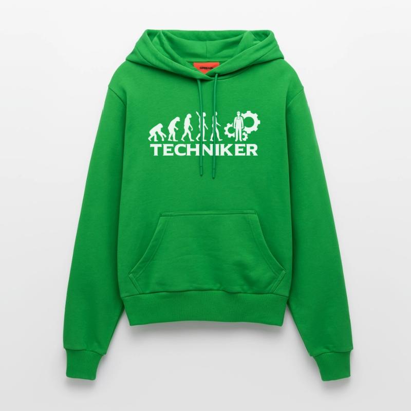 Evolution Techniker Technik wt Organic Fitted Hoodie Made in EU