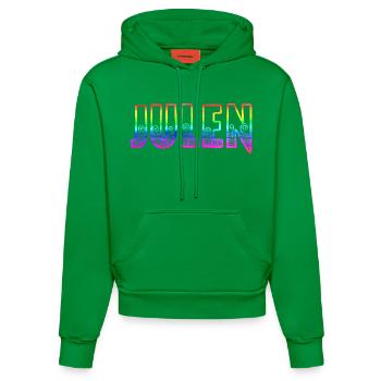 Julen RS Rainbow - Organic Fitted Hoodie Made in EU - City Green - Front