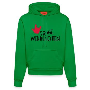 Weihnachten - Organic Fitted Hoodie Made in EU - City Green - Vorne