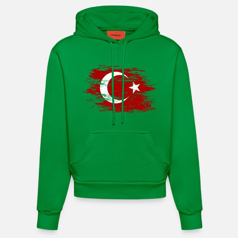 Dinde utilisée - Sweat à capuche bio ajusté fabriqué en UE - City Green