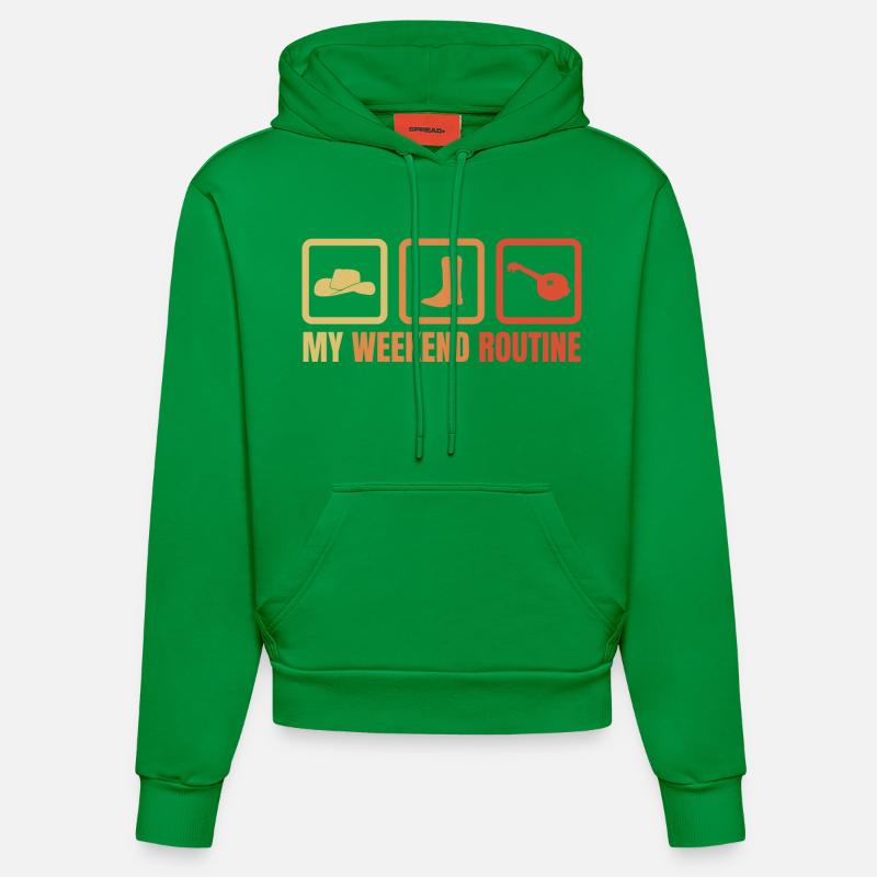 Ma routine du week-end - Sweat à capuche bio ajusté fabriqué en UE - City Green