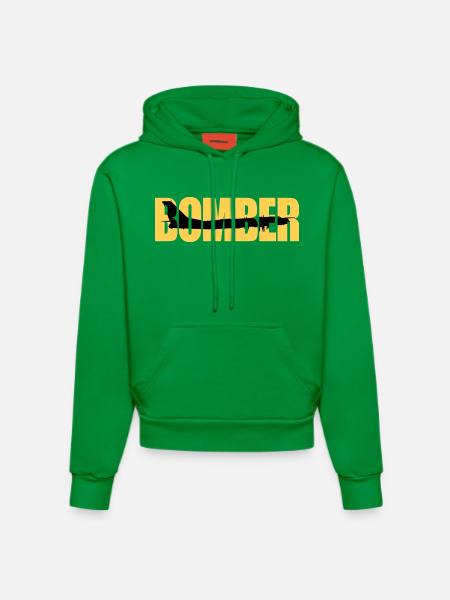 Bomber Tu-95 - Organic Fitted Hoodie Made in EU - City Green