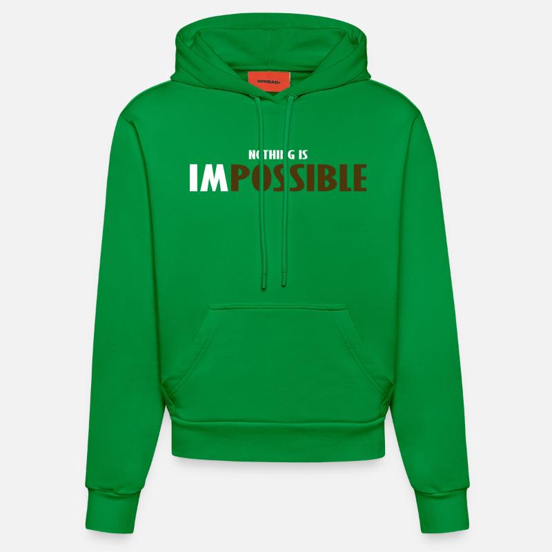 NO THING IS IMPOSSIBLE  - Sweat à capuche bio ajusté fabriqué en UE - City Green
