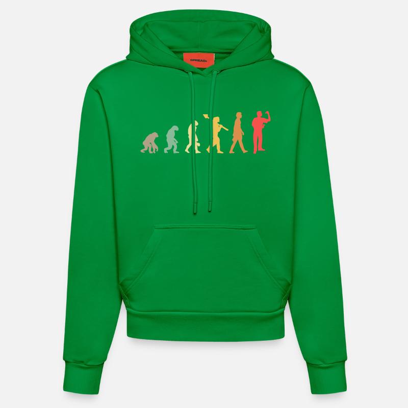 Fléchettes Evolution Lecteur de fléchettes - Sweat à capuche bio ajusté fabriqué en UE - City Green