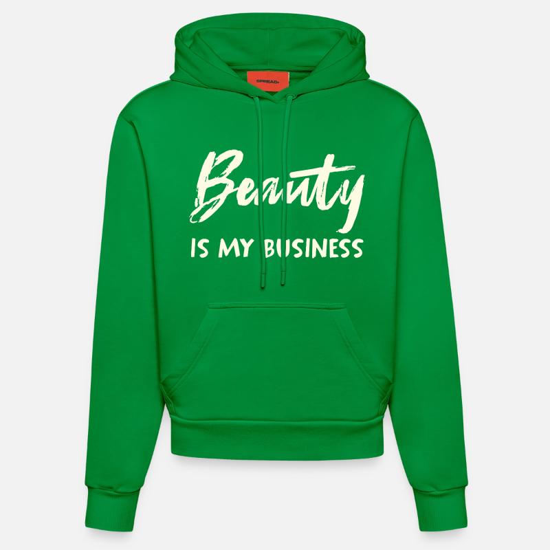 La beauté est mon affaire - Sweat à capuche bio ajusté fabriqué en UE - City Green