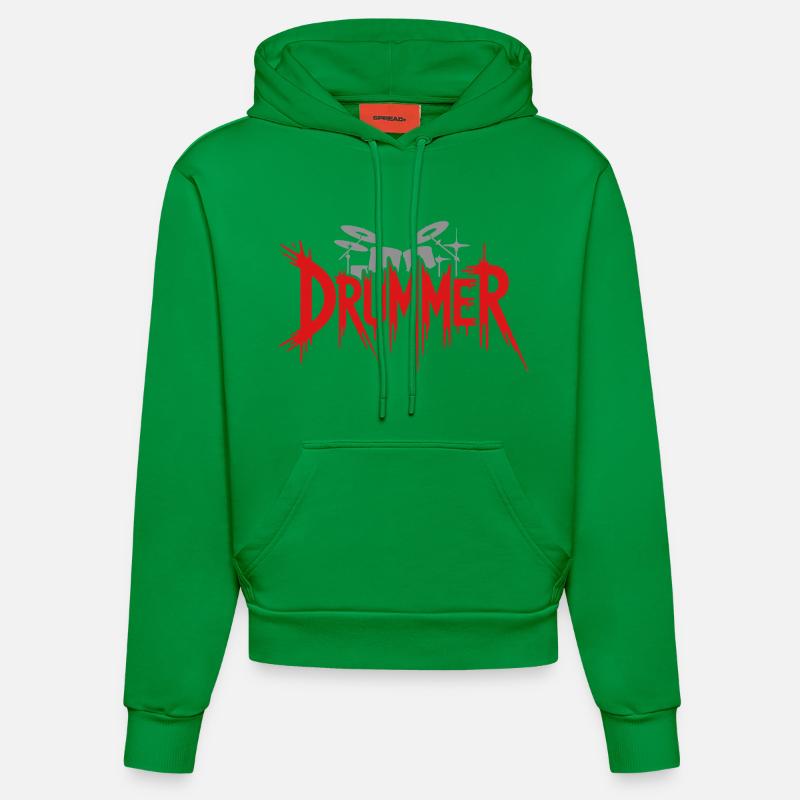 Lettrage graffiti du batteur - Sweat à capuche bio ajusté fabriqué en UE - City Green
