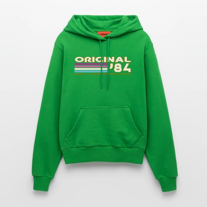 Originale 84 Pastellstreifen Organic Fitted Hoodie Made in EU