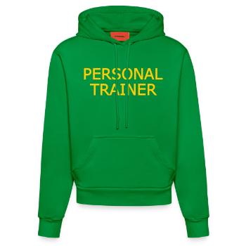 Personal trainer - Organic Fitted Hoodie Made in EU - City Green - Front