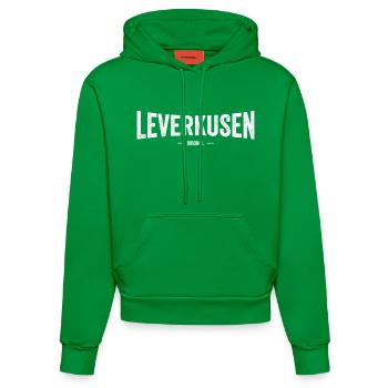 Leverkusen Original - Organic Fitted Hoodie Made in EU - City Green - Vorne