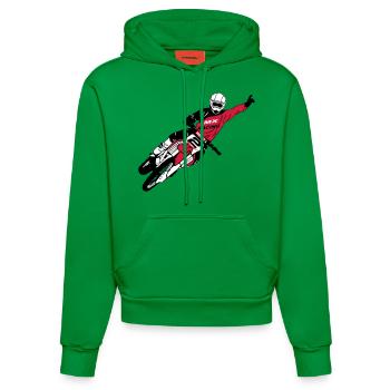 Moto Cross - motocross - Organic Fitted Hoodie Made in EU - City Green - Vorne