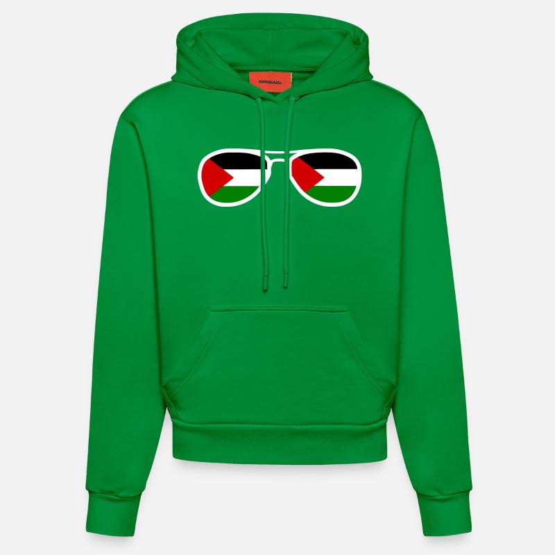 Palestine - Sweat à capuche bio ajusté fabriqué en UE - City Green