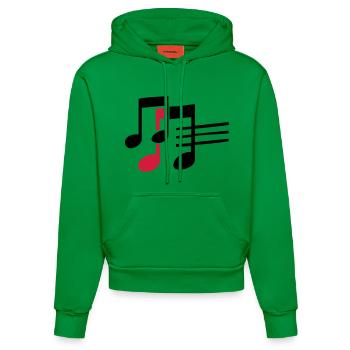 musik - Organic Fitted Hoodie Made in EU - City Green - Vorne