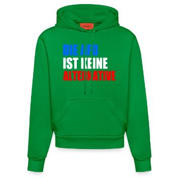 die afd ist keine alternative - Organic Fitted Hoodie Made in EU - City Green - Vorne