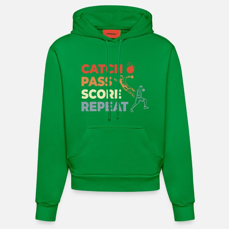 Handball Techniques - Sweat à capuche bio ajusté fabriqué en UE - City Green