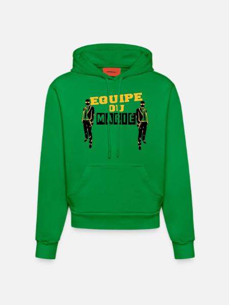 équipe marié 3 - Sweat à capuche bio ajusté fabriqué en UE - City Green