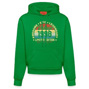 Rétro 1998 Vintage Anniversaire 1998 Cadeau 1998 - Sweat à capuche bio ajusté fabriqué en UE - City Green - Devant