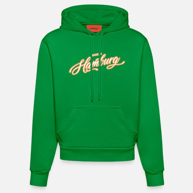 Hambourg - parce que c’est votre ville ! - Sweat à capuche bio ajusté fabriqué en UE - City Green