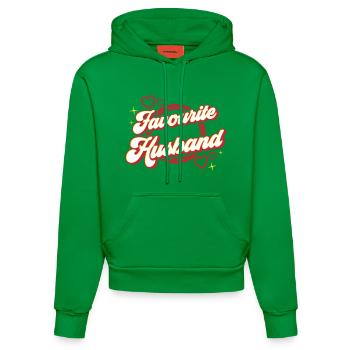 Favourite Husband | Farben änderbar - Organic Fitted Hoodie Made in EU - City Green - Vorne