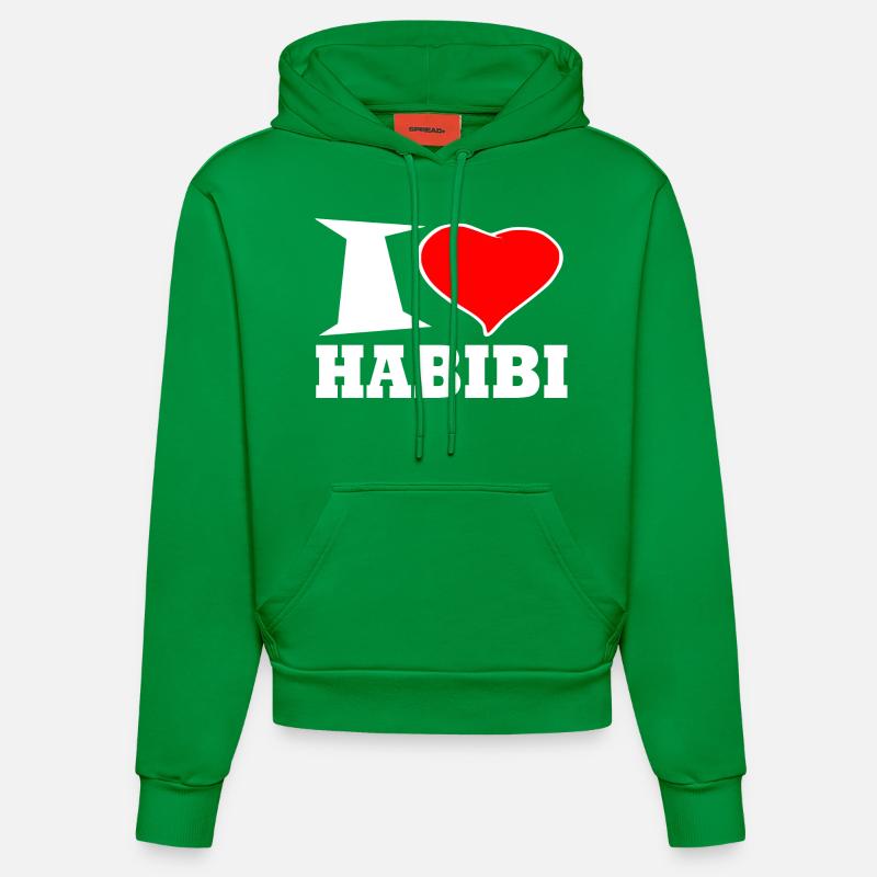 Habibi - Sweat à capuche bio ajusté fabriqué en UE - City Green