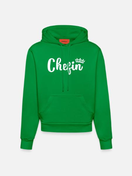 Chefin - Organic Fitted Hoodie Made in EU - City Green