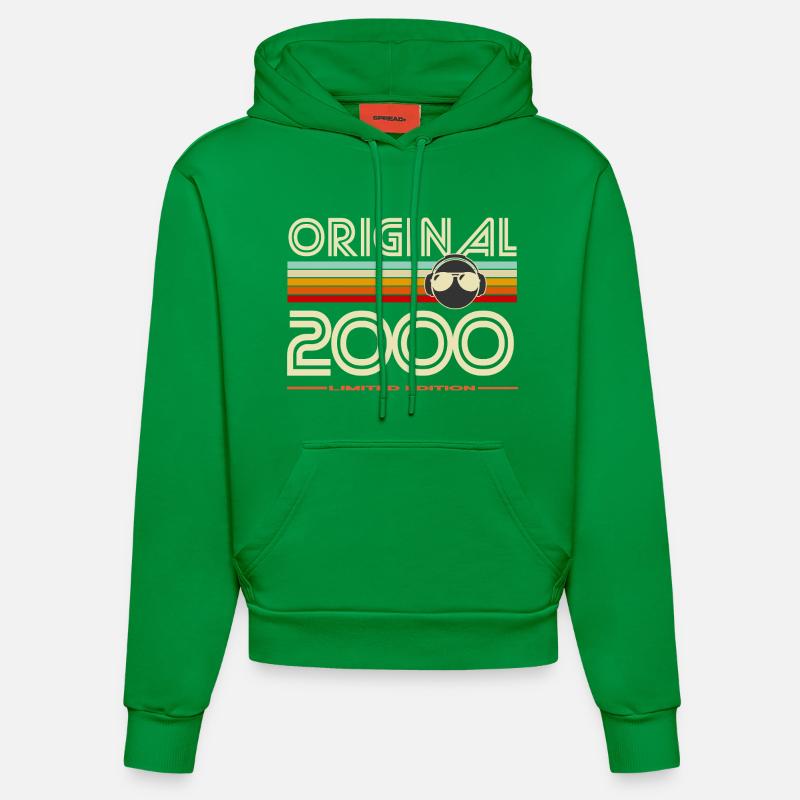Original 2000 édition rétro - Sweat à capuche bio ajusté fabriqué en UE - City Green