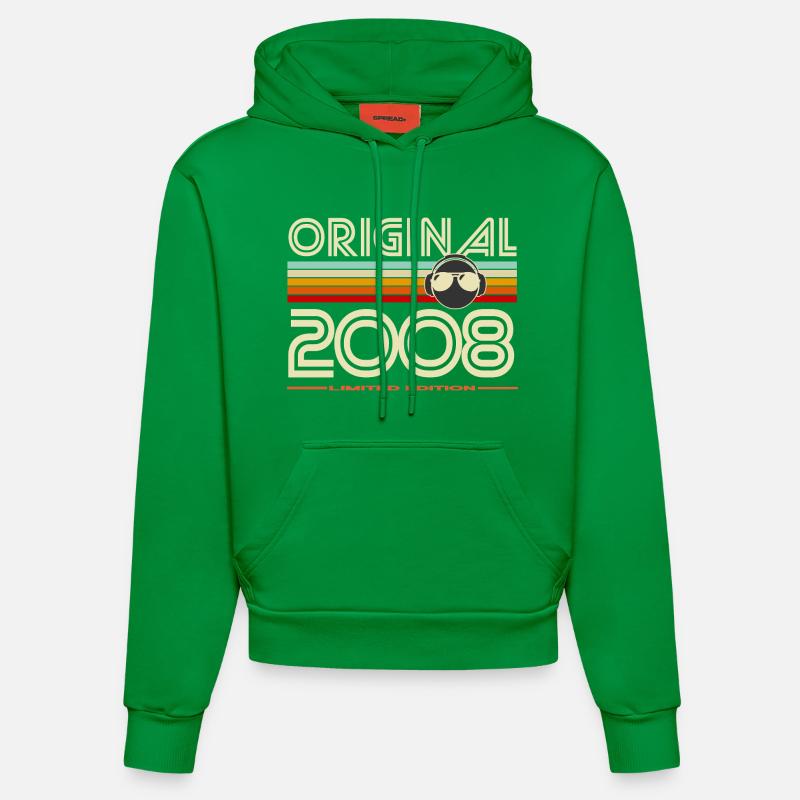 Original 2008 Édition Rétro - Sweat à capuche bio ajusté fabriqué en UE - City Green
