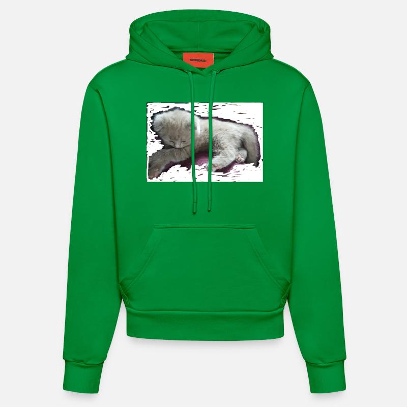 chat - Sweat à capuche bio ajusté fabriqué en UE - City Green