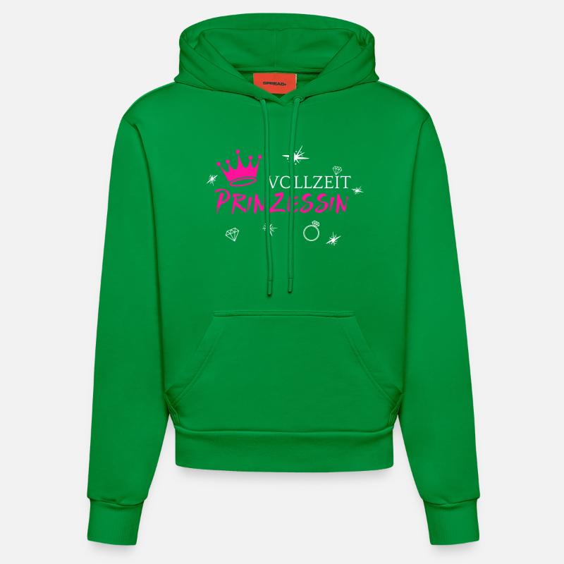 Princesse à temps plein - Sweat à capuche bio ajusté fabriqué en UE - City Green