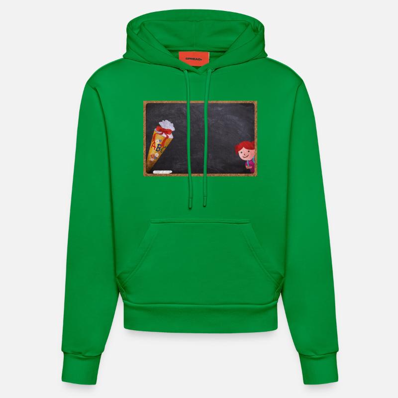 Premier jour d’école - Sweat à capuche bio ajusté fabriqué en UE - City Green