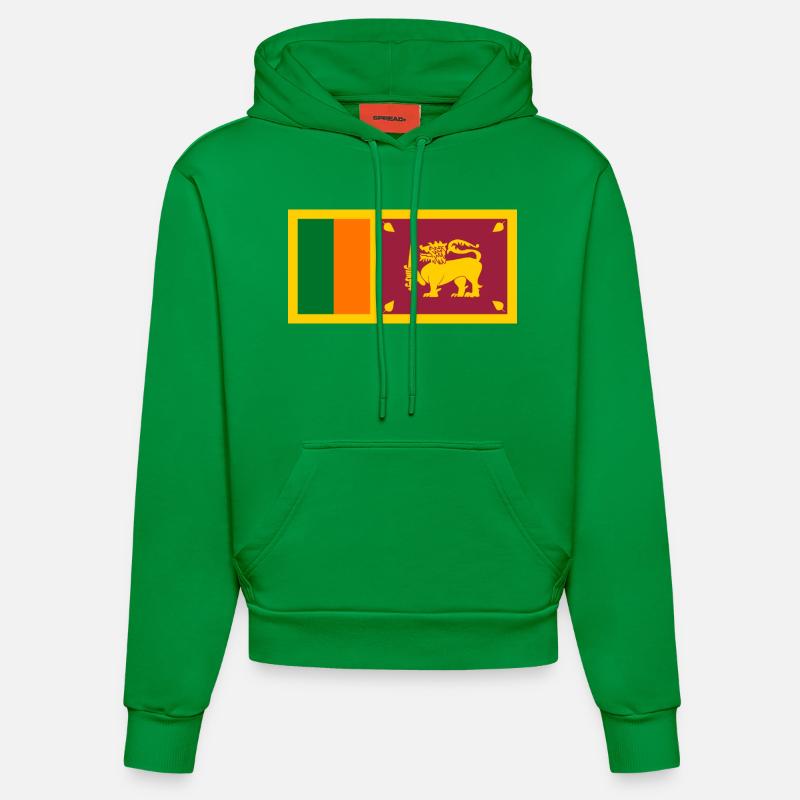 Drapeau du Sri Lanka - Sweat à capuche bio ajusté fabriqué en UE - City Green