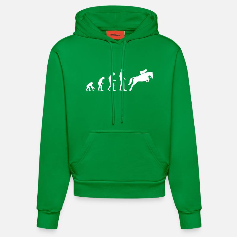 Evolution Saut d'obstacles - Sweat à capuche bio ajusté fabriqué en UE - City Green