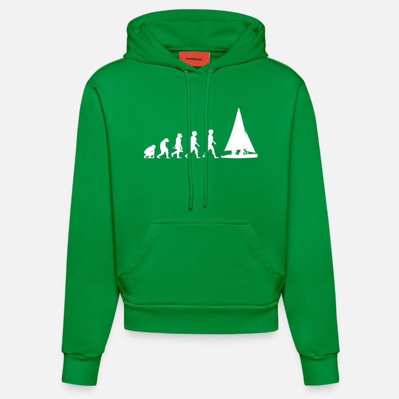 Voilier d'évolution voilier - Sweat à capuche bio ajusté fabriqué en UE - City Green