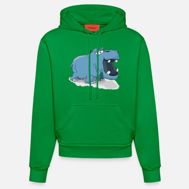 Nielpferd - Sweat à capuche bio ajusté fabriqué en UE - City Green