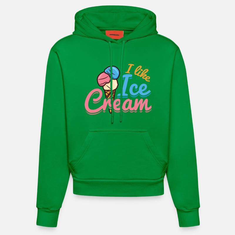 Amour de la crème glacée - Sweat à capuche bio ajusté fabriqué en UE - City Green