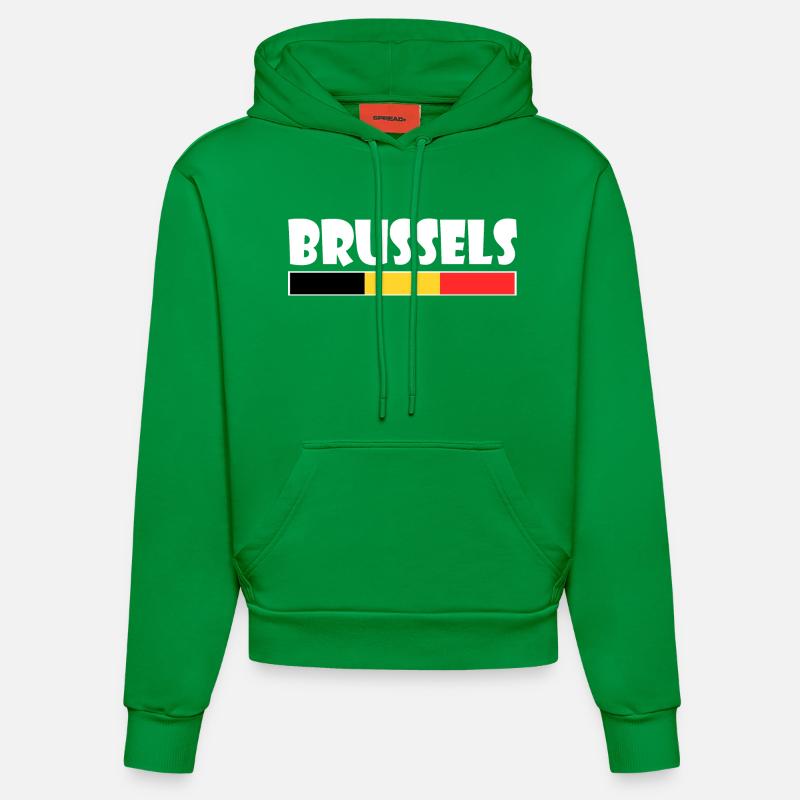 Brussel - Sweat à capuche bio ajusté fabriqué en UE - City Green