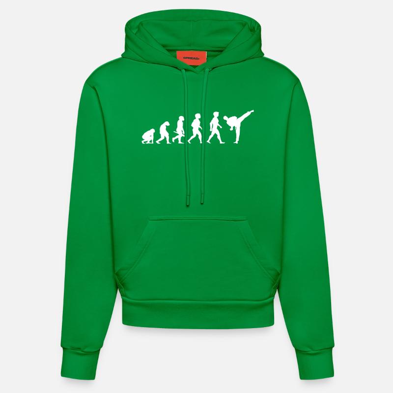 Evolution Karate Kampfsport - Organic Fitted Hoodie Made in EU - City Green