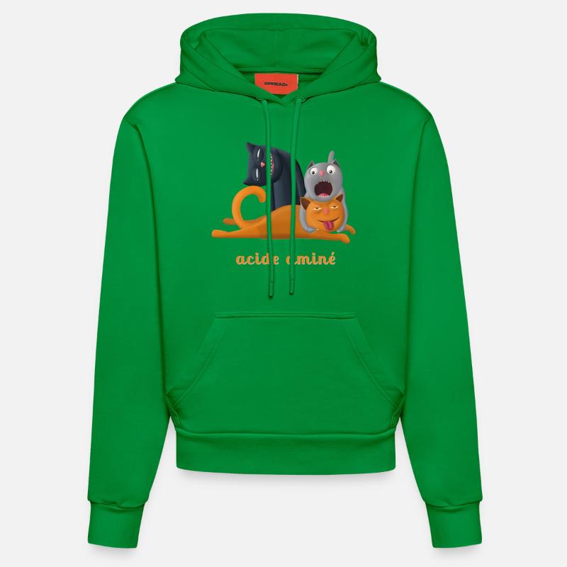 acide aminé - Sweat à capuche bio ajusté fabriqué en UE - City Green