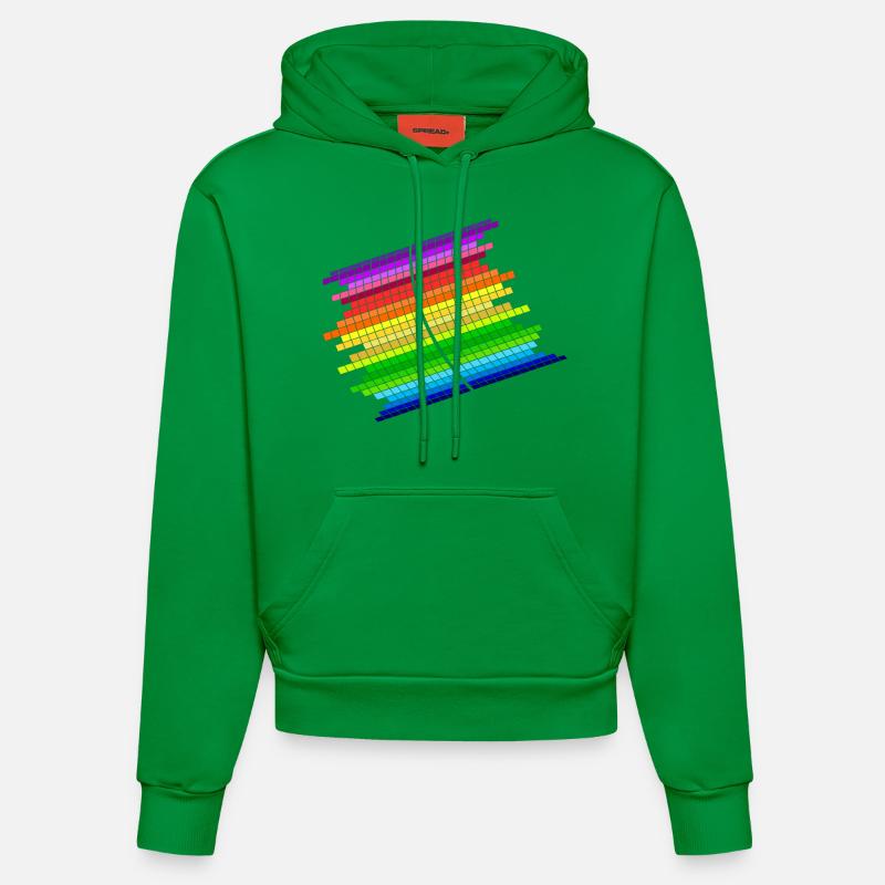 RainBow Equalizer - Sweat à capuche bio ajusté fabriqué en UE - City Green