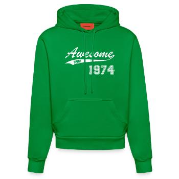 1974 T-shirt anniversaire idée cadeau impressionnant - Sweat à capuche bio ajusté fabriqué en UE - City Green - Devant