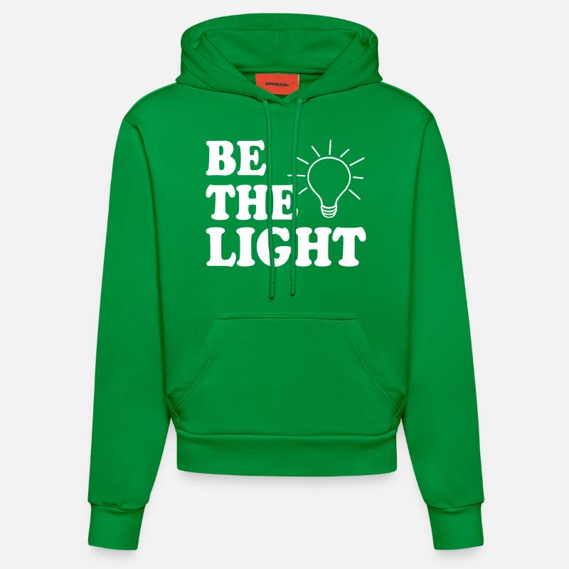Be the light - Sweat à capuche bio ajusté fabriqué en UE - City Green