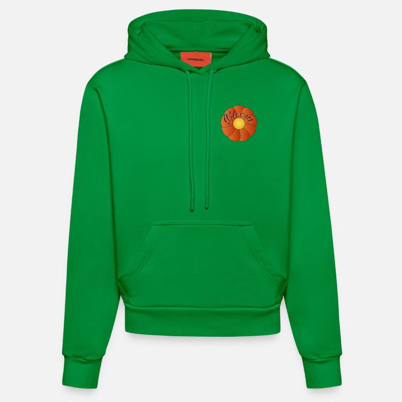 Bloom - conception de fleur simple - Sweat à capuche bio ajusté fabriqué en UE - City Green