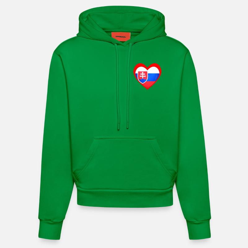Červené Srdce Slovensko - Sweat à capuche bio ajusté fabriqué en UE - City Green