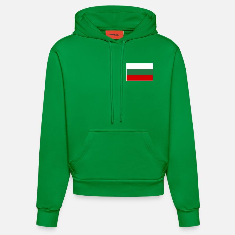 Drapeau de la Bulgarie - Sweat à capuche bio ajusté fabriqué en UE - City Green
