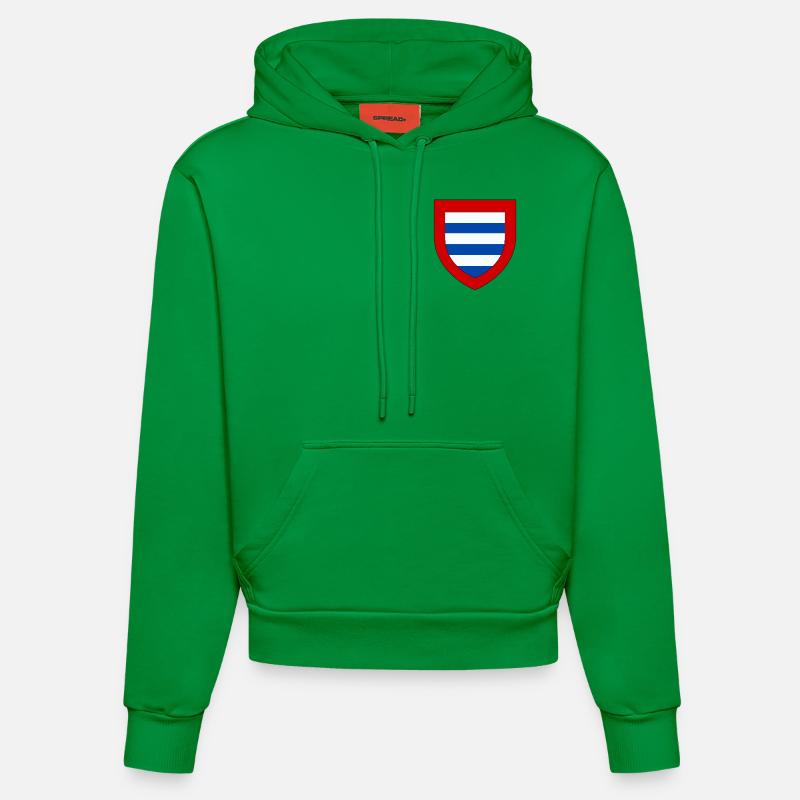 Blason du Goële - Sweat à capuche bio ajusté fabriqué en UE - City Green