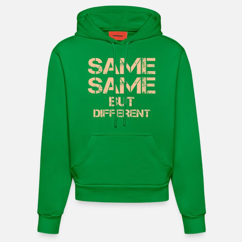 même mais différent même Thaïlande-Zit - Sweat à capuche bio ajusté fabriqué en UE - City Green
